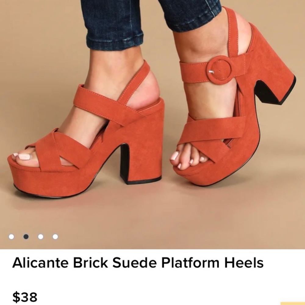 Women’s Rust Colored Chunky Heel Sandal